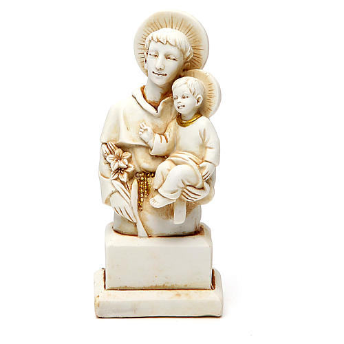 STOCK Saint Anthony 12 cm gypsum ivory 1