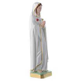 Our Lady of Rosa Mystica in pearlized plaster statue, 30 cm