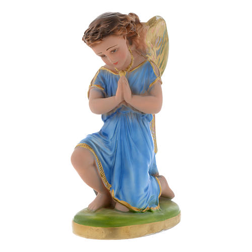Angel in prayer with blue dress 25 cm gypsum 1