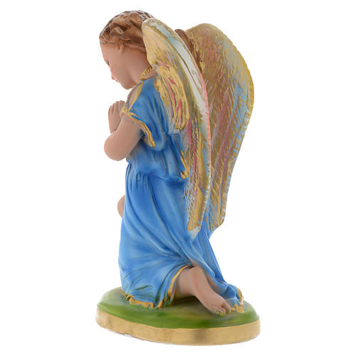 Angel in prayer with blue dress 25 cm gypsum 3