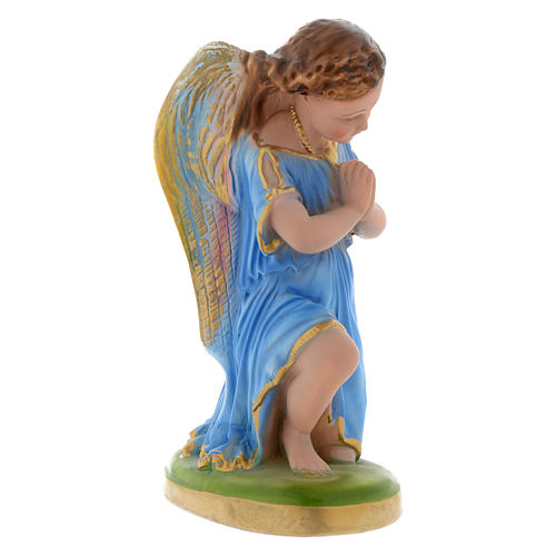 Angel in prayer with blue dress 25 cm gypsum 2