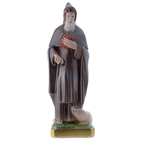 Saint Anthony the Abbot statue 20 cm in mother of pearl gypsum 1