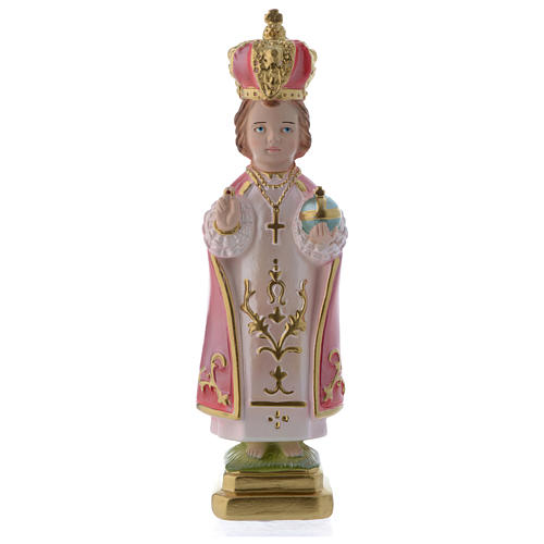Infant Jesus of Prague statue 8 in. in mother of pearl plaster 1