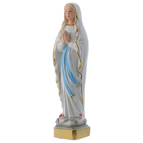 Our Lady of Lourdes statue 20 cm in mother of pearl gypsum 2