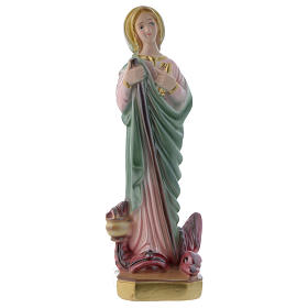 Saint Martha statue sized 20 cm in mother of pearl gypsum