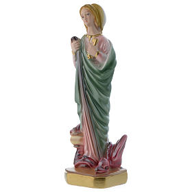 Saint Martha statue sized 20 cm in mother of pearl gypsum