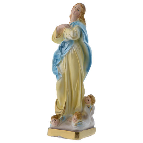 Our Lady of Murillo sized 20 cm in mother of pearl gypsum 2