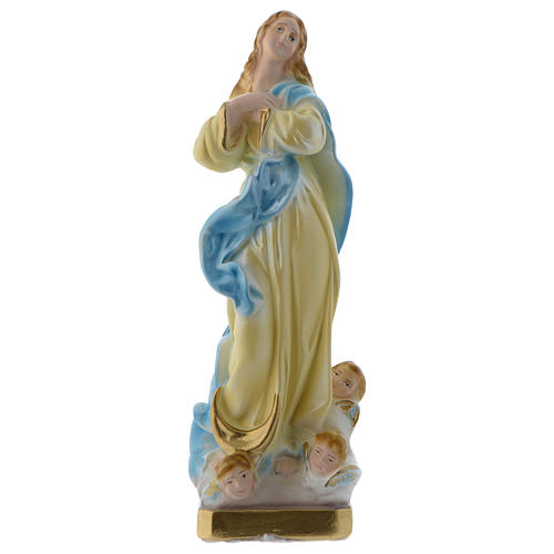 Virgen de la Asunción 20 cm Murillo yeso perlado 1