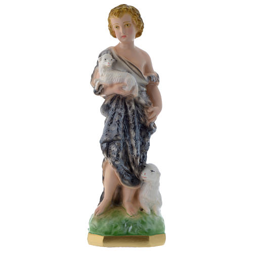 Saint John the Baptist statue 12 inch in mother of pearl plaster 1
