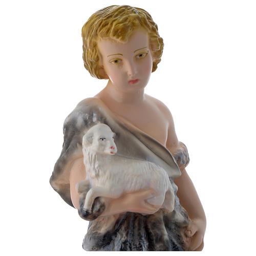 Saint John the Baptist statue 12 inch in mother of pearl plaster 2
