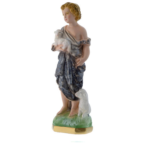 Saint John the Baptist statue 12 inch in mother of pearl plaster 3