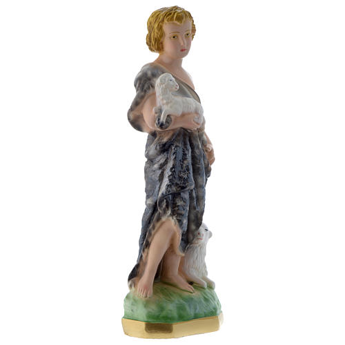 Saint John the Baptist statue 12 inch in mother of pearl plaster 4