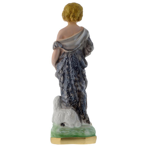 Saint John the Baptist statue 12 inch in mother of pearl plaster 5