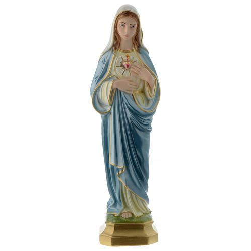 Sagrado Corazón de María 40 cm yeso perlado 1