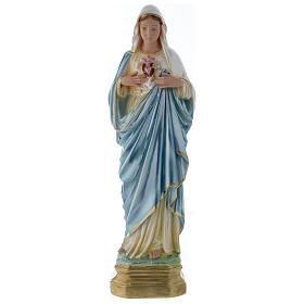 The Sacred Heart of Mary statue 50 cm in mother of pearl gypsum