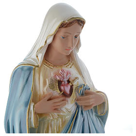 The Sacred Heart of Mary statue 50 cm in mother of pearl gypsum