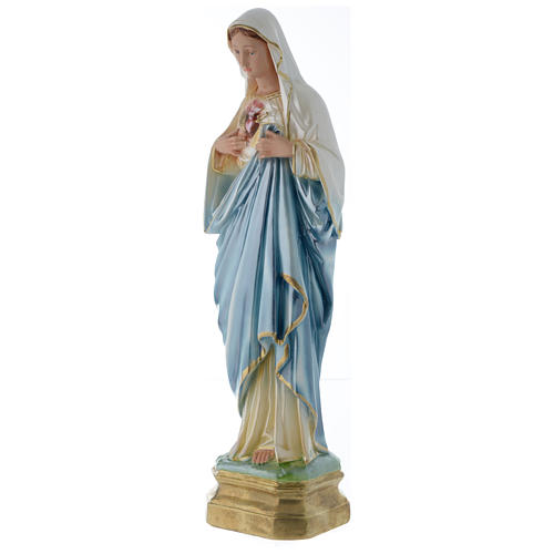Sacré-Coeur de Marie 50 cm statue plâtre nacré 3