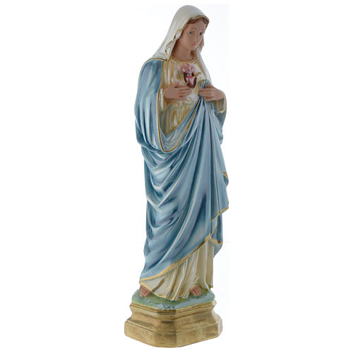 Sacré-Coeur de Marie 50 cm statue plâtre nacré 4