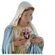 Sacré-Coeur de Marie 50 cm statue plâtre nacré s2