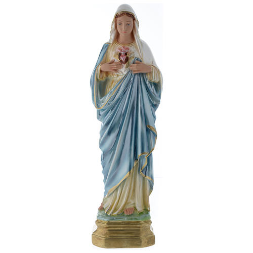 The Sacred Heart of Mary statue 20 inch in mother of pearl plaster 1