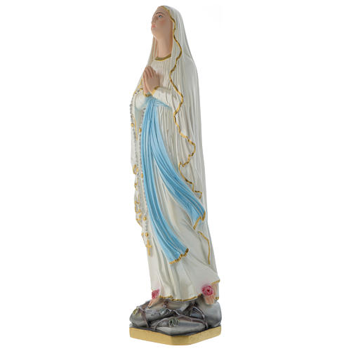 Our Lady of Lourdes, statue in pearly gypsum 50 cm 2