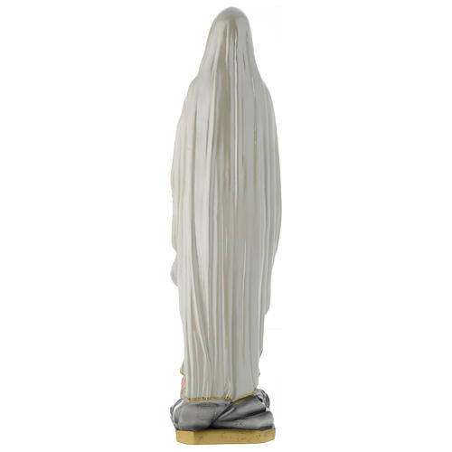 Our Lady of Lourdes, statue in pearly gypsum 50 cm 4