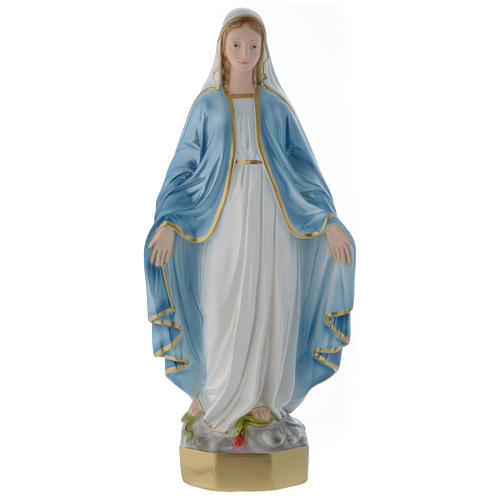 Vierge Miraculeuse 50 cm statue plâtre nacré 1