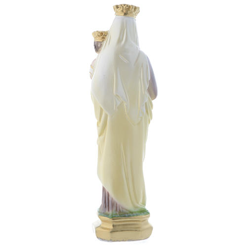 Plaster statue Our Lady of Mount Carmel 20 cm, mother-of-pearl effect 3
