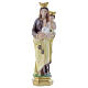 Plaster statue Our Lady of Mount Carmel 20 cm, mother-of-pearl effect s1