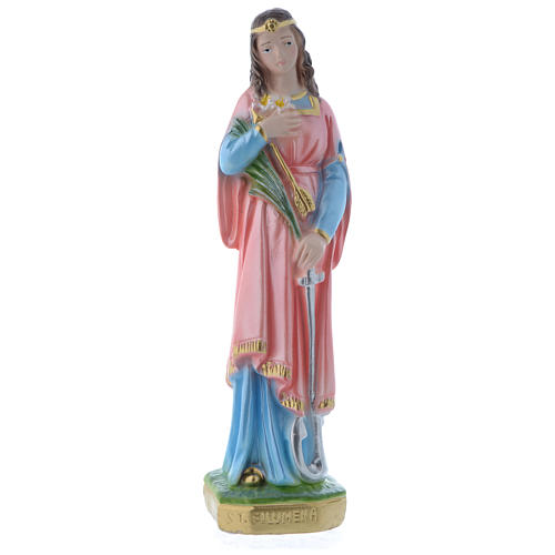 8 inch St. Philomena Statue, plaster mother of pearl 1
