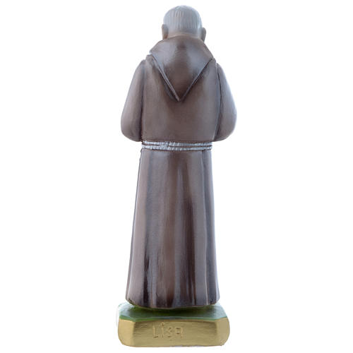 Father Pio 20 cm statue in plaster, mother of pearl finish 3
