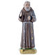 Statue St Pio de Pietrelcina 20 cm plâtre nacré s1
