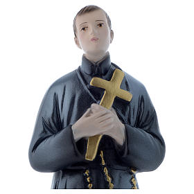 St. Gerard statue in plaster, mother-of-pearl effect 30 cm