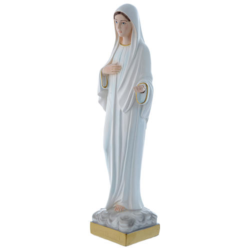 Statue Notre-Dame de Medjugorje 30 cm plâtre nacré 3