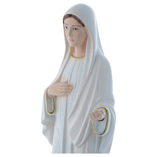 Statua Madonna di Medjugorje 30 cm gesso madreperlaceo 2