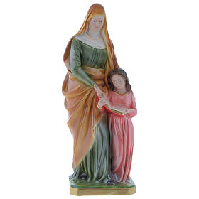 St. Anne statue in plaster, mother-of-pearl effect 30 cm