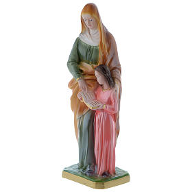 St. Anne statue in plaster, mother-of-pearl effect 30 cm