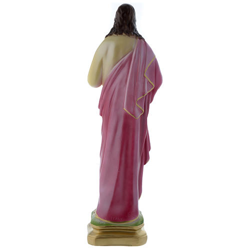 Sacred Heart of Jesus statue in plaster, mother-of-pearl effect 50 cm 4