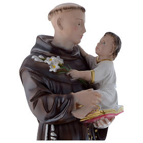 Saint Anthony of Padua statue in plaster, mother-of-pearl effect 50 cm