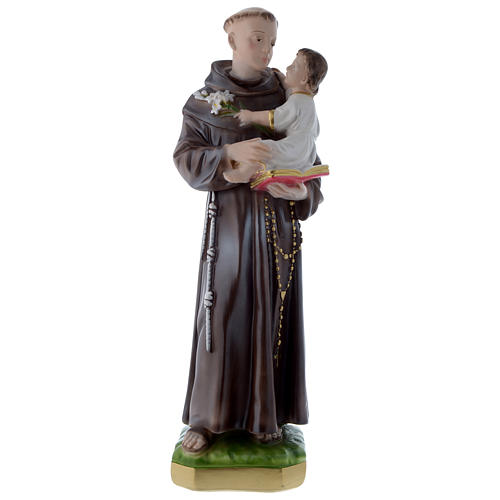 Saint Anthony of Padua statue in plaster, mother-of-pearl effect 50 cm 1