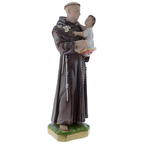 Saint Anthony of Padua statue in plaster, mother-of-pearl effect 50 cm 3