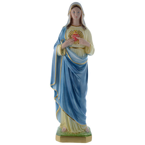 Statue Coeur Immaculé de Marie 60 cm plâtre nacré 1