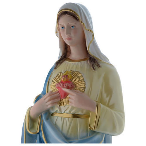 Statua Sacro Cuore di Maria 60 cm gesso madreperlaceo 2
