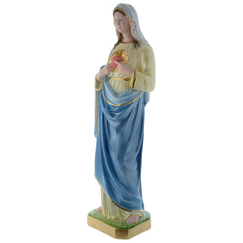 Statua Sacro Cuore di Maria 60 cm gesso madreperlaceo 3