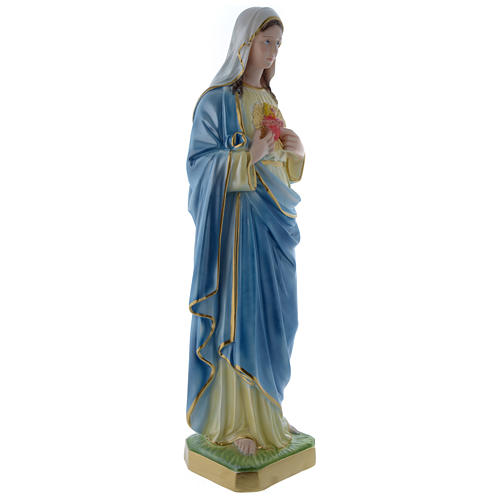 Statua Sacro Cuore di Maria 60 cm gesso madreperlaceo 4
