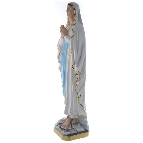 Statue Notre-Dame de Lourdes 60 cm plâtre nacré 3