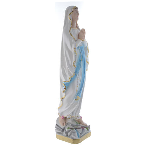 Statue Notre-Dame de Lourdes 60 cm plâtre nacré 4