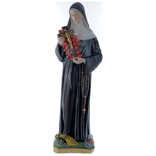 24 inch Saint Rita Statue plaster pearlescent 1