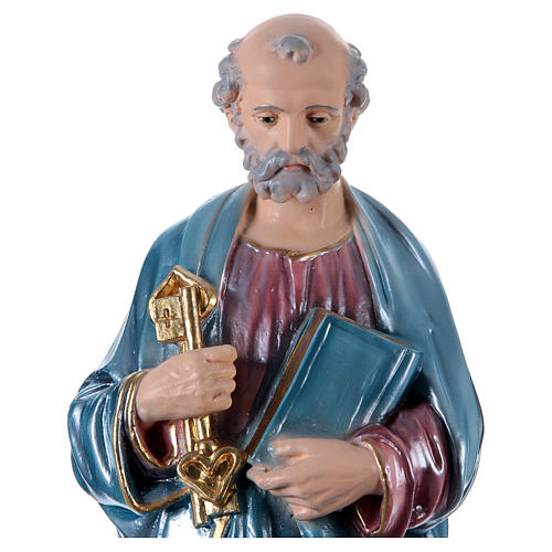 St Peter 60 cm in mother-of-pearl plaster 2