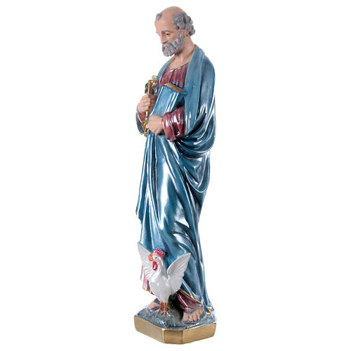 St Peter 60 cm in mother-of-pearl plaster 3